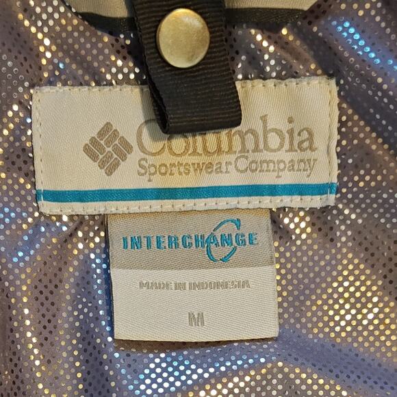 Columbia Interchange Lilac Purple Windbreaker Med Hooded Zip Hook Loop Closure - Picture 8 of 9